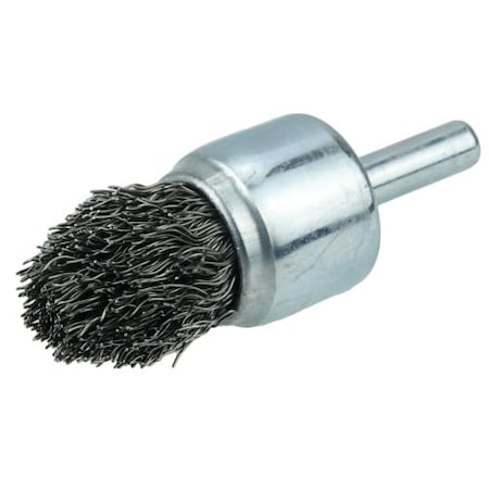 Weiler Controlled Flare Crimped Wire End Brush 3/4", .020" Steel Fill 10307